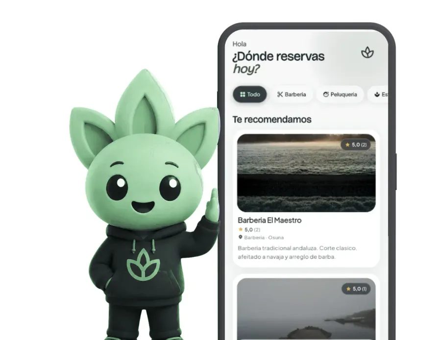 Pantalla de descubrimiento de la app Bipsy junto a Bip